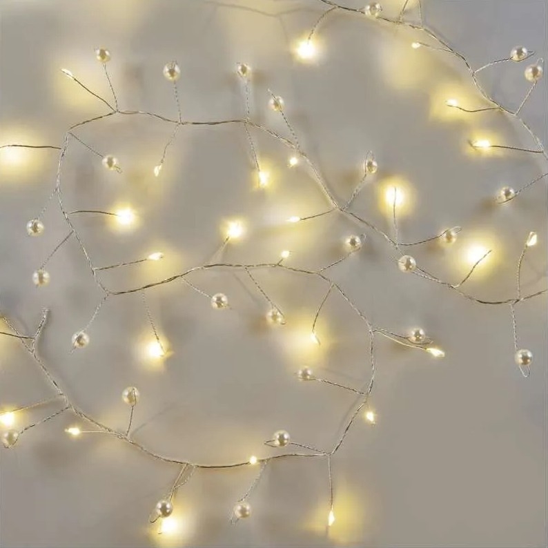LED Χριστουγεννιάτικη γιρλάντα 40xLED/3xAA 1,5 m θερμό λευκό