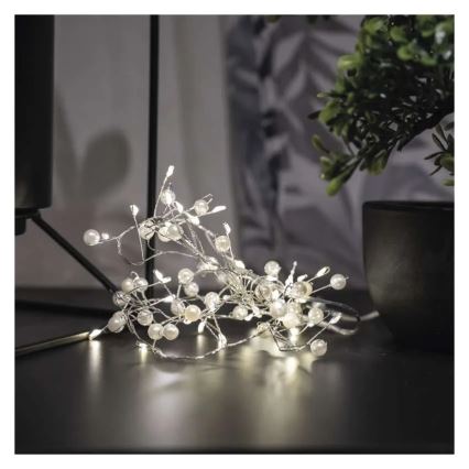 LED Χριστουγεννιάτικη γιρλάντα 40xLED/3xAA 1,5 m θερμό λευκό