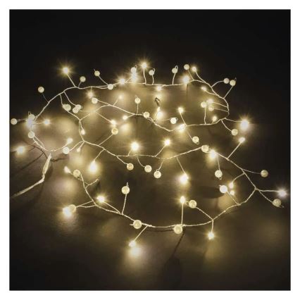 LED Χριστουγεννιάτικη γιρλάντα 40xLED/3xAA 1,5 m θερμό λευκό
