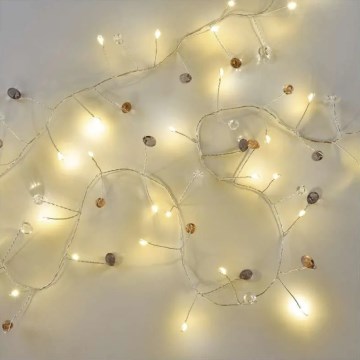 LED Χριστουγεννιάτικη γιρλάντα 40xLED/3xAA 1,5 m θερμό λευκό