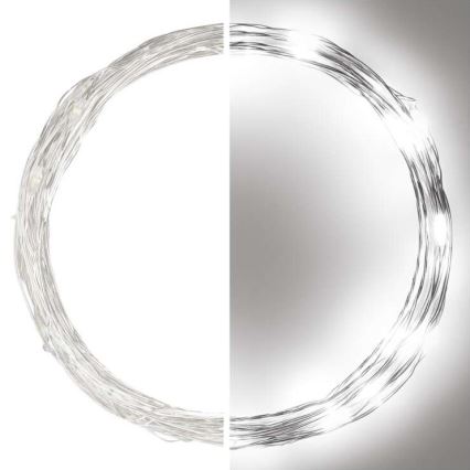 LED χριστουγεννιάτικη γιρλάντα για εξωτερικούς χώρους 40xLED/9m IP44 ψυχρό λευκό