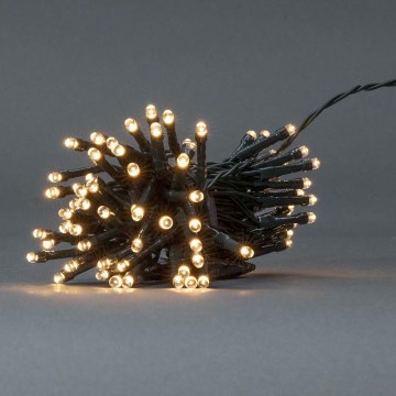 LED χριστουγεννιάτικη γιρλάντα για εξωτερικούς χώρους 96xLED/7 λειτουργίες/3xAA 7,7m IP44 θερμό λευκό