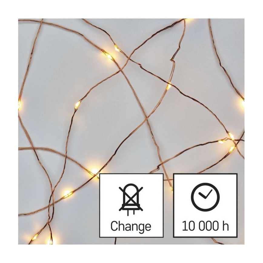 LED χριστουγεννιάτικη εξωτερική γιρλάντα 150xLED/20m IP44 θερμό λευκό