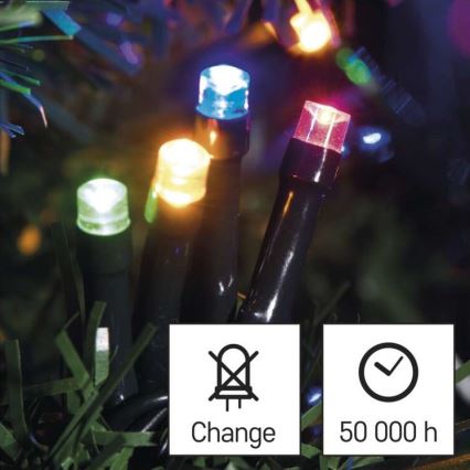 LED Χριστουγεννιάτικη εξωτερική γιρλάντα 180xLED/23m IP44 πολύχρωμη