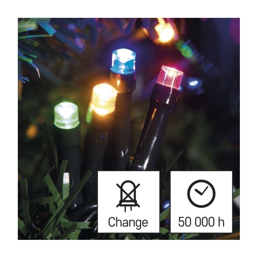 LED Χριστουγεννιάτικη εξωτερική γιρλάντα 180xLED/23m IP44 πολύχρωμη