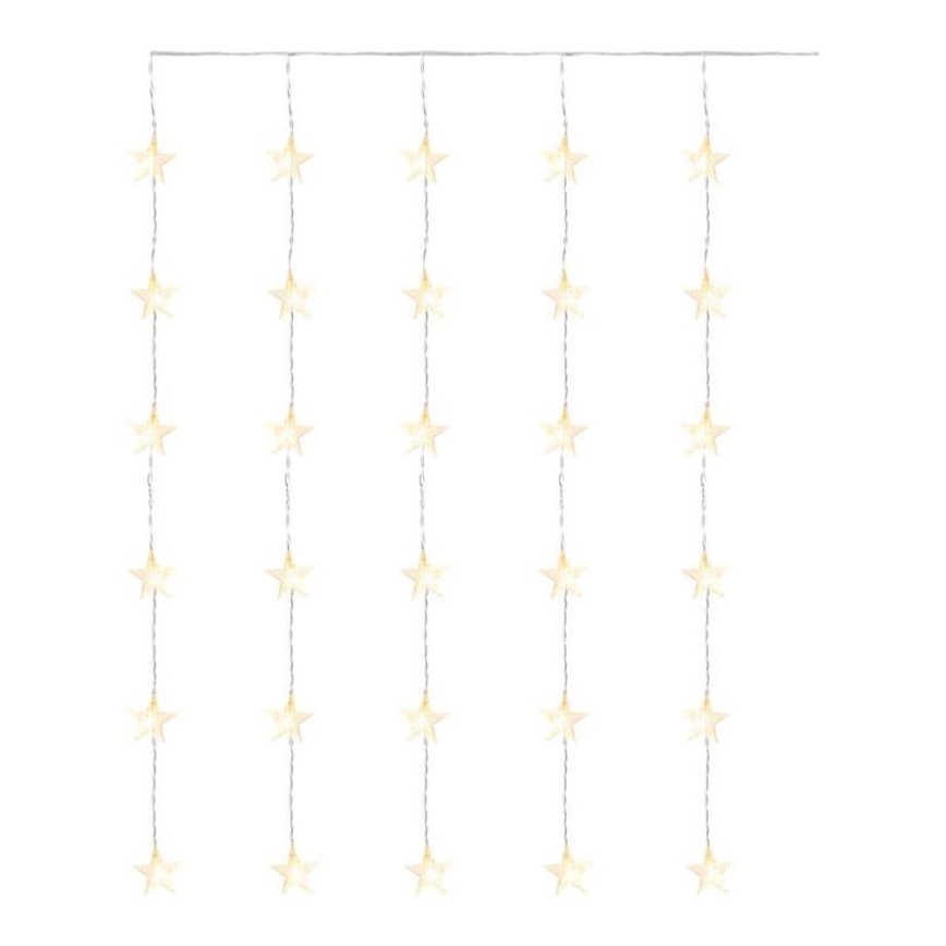 LED χριστουγεννιάτικη εξωτερική γιρλάντα 30xLED/3,9m IP44 με αστέρια
