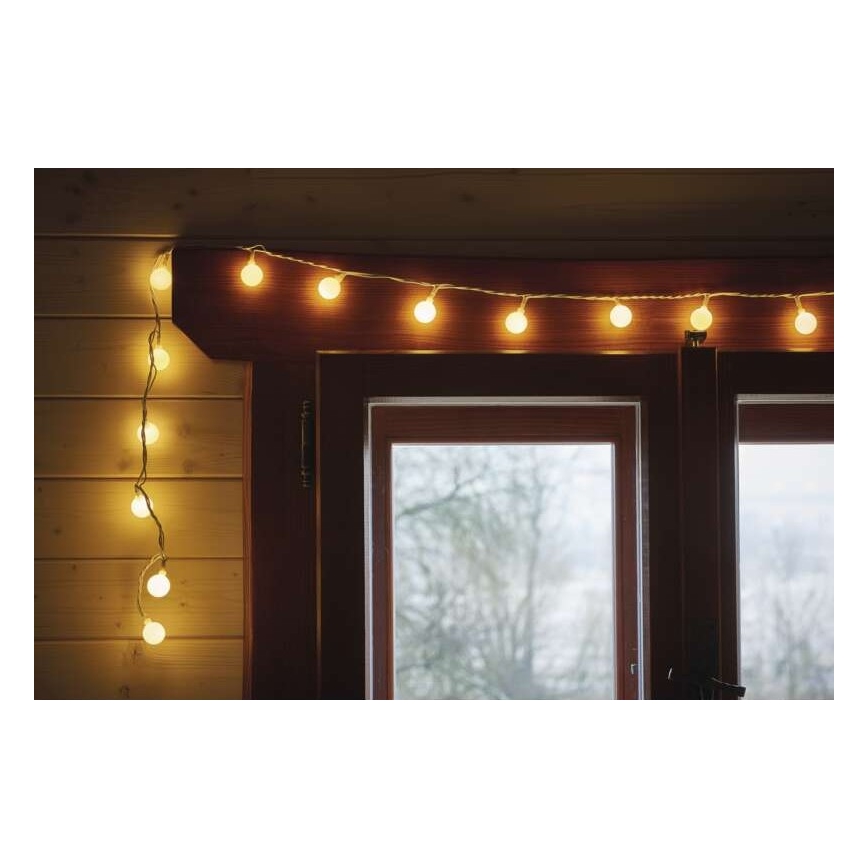 LED Χριστουγεννιάτικη εξωτερική γιρλάντα 40xLED/9m IP44 ζεστό λευκό