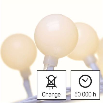 LED Χριστουγεννιάτικη εξωτερική γιρλάντα 40xLED/9m IP44 ζεστό λευκό