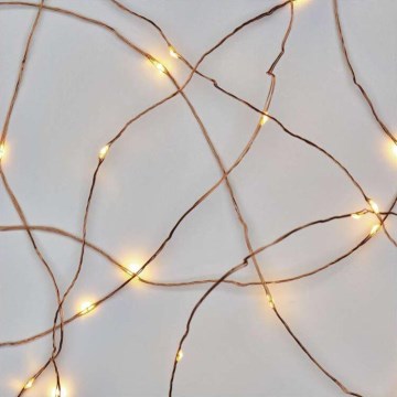 LED χριστουγεννιάτικη εξωτερική γιρλάντα 40xLED/9m IP44 θερμό λευκό