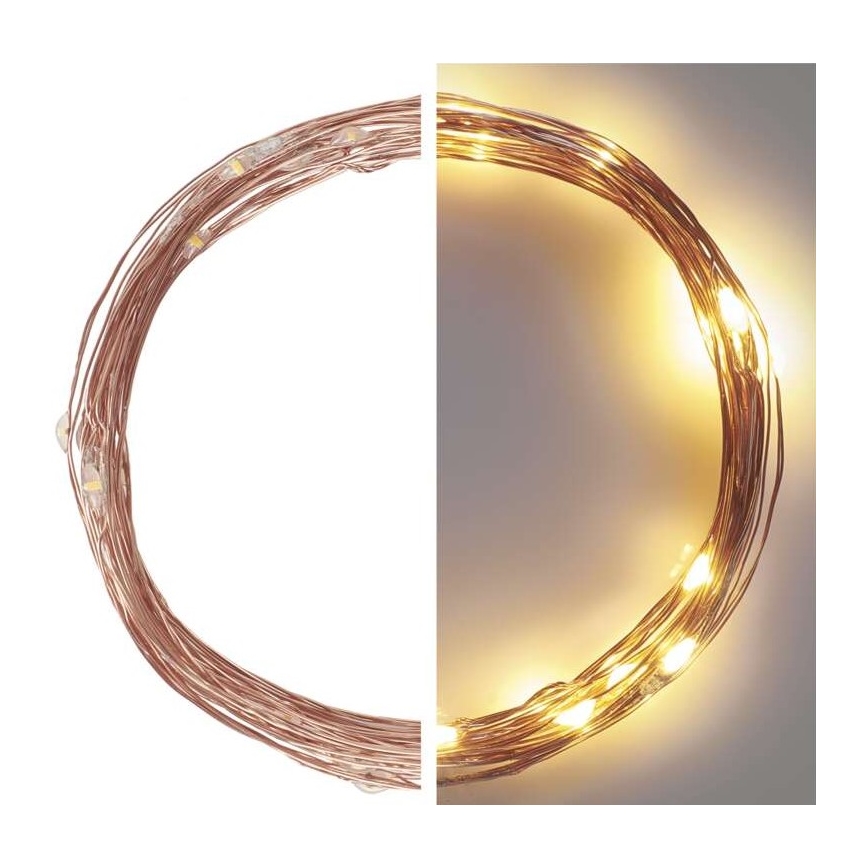 LED χριστουγεννιάτικη εξωτερική γιρλάντα 40xLED/9m IP44 θερμό λευκό