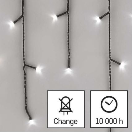 LED Χριστουγεννιάτικη εξωτερική γιρλάντα 600xLED/8 λειτουργίες 15m IP44 ψυχρό λευκό