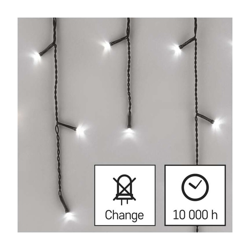 LED Χριστουγεννιάτικη εξωτερική γιρλάντα 600xLED/8 λειτουργίες 15m IP44 ψυχρό λευκό