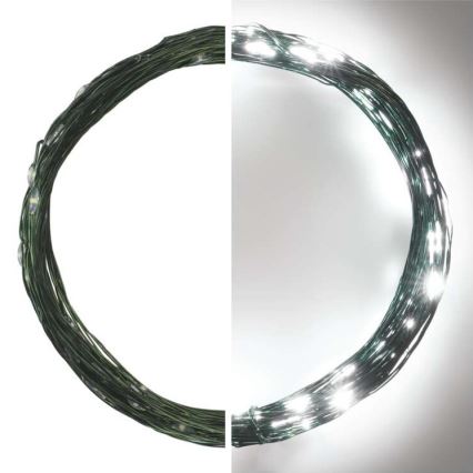 LED χριστουγεννιάτικη εξωτερική γιρλάντα 75xLED/12,5m IP44 ψυχρό λευκό