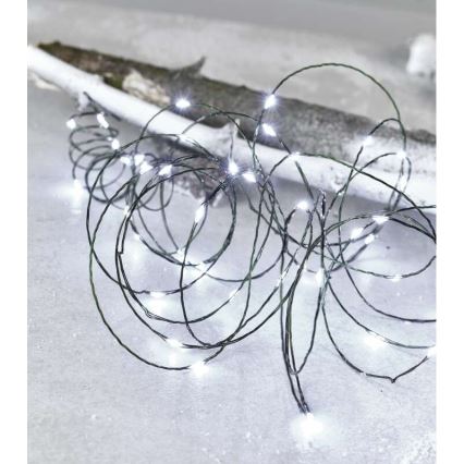 LED χριστουγεννιάτικη εξωτερική γιρλάντα 75xLED/12,5m IP44 ψυχρό λευκό