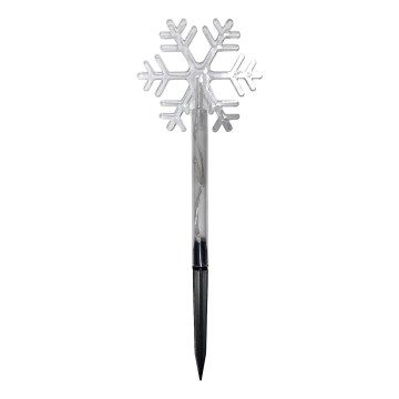 LED χριστουγεννιάτικη εξωτερική διακόσμηση νιφάδα χιονιού 3xLED/2xAA IP44 σε θερμό λευκό