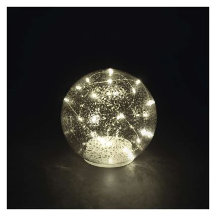 LED Χριστουγεννιάτικη διακόσμηση 20xLED/3xAA μπάλα Ø 15 cm