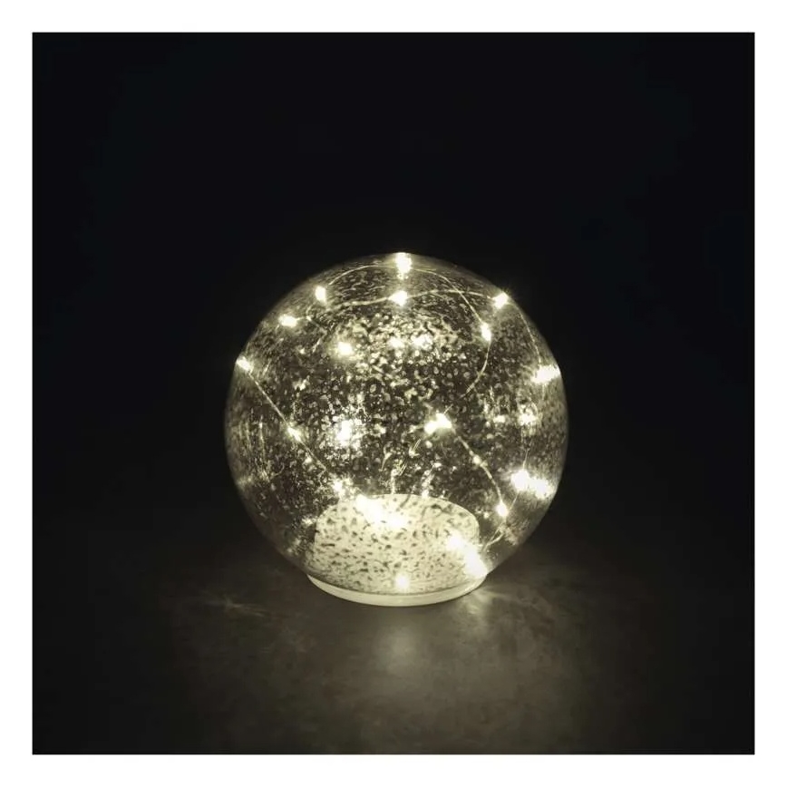 LED Χριστουγεννιάτικη διακόσμηση 20xLED/3xAA μπάλα Ø 15 cm