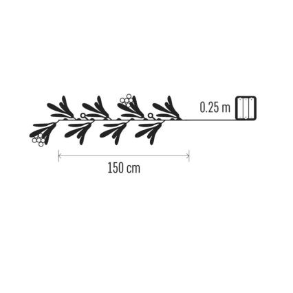 LED Χριστουγεννιάτικη διακόσμηση 25xLED/3xAA