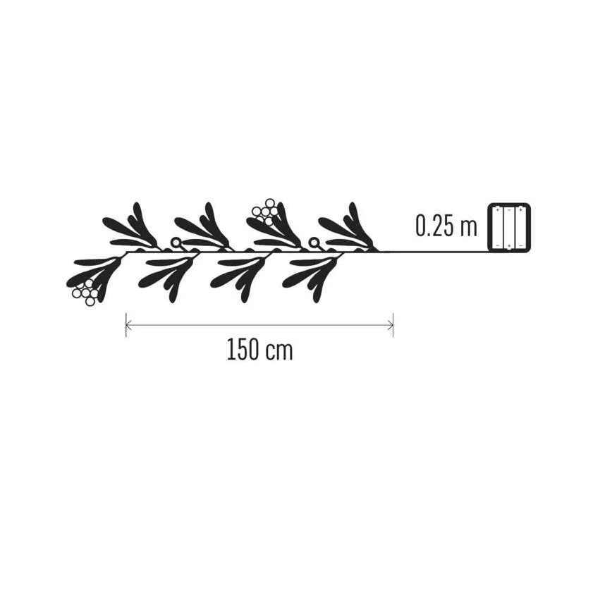 LED Χριστουγεννιάτικη διακόσμηση 25xLED/3xAA