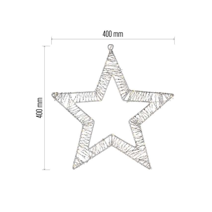 LED Χριστουγεννιάτικη διακόσμηση 60xLED/3AA θερμό λευκό αστέρι
