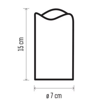 LED Χριστουγεννιάτικο κερί LED/3xAAA νιφάδες χιονιού ψυχρό λευκό