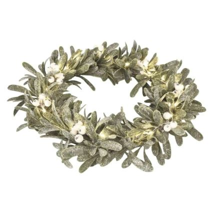 LED Χριστουγεννιάτικο στεφάνι — 25 LED, λειτουργία με 3xAA, διάμετρος 35 εκ.