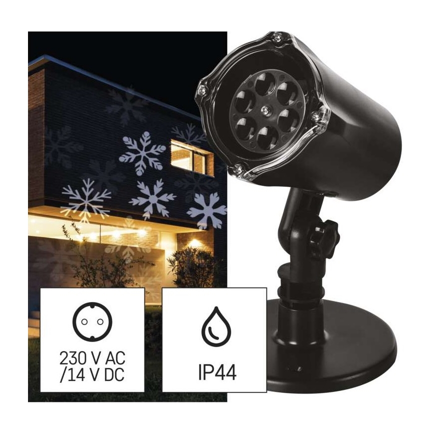 LED Χριστουγεννιάτικος εξωτερικός προβολέας LED/3,6W/230V IP44 ψυχρό λευκό