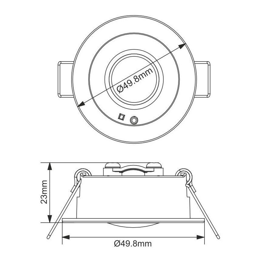 LED Χωνευτό φωτιστικό ασφαλείας LED/1,2W/230V 6000K