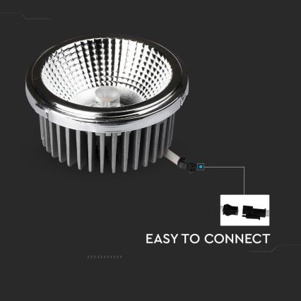 LED Χωνευτό φωτιστικό σποτ LED/20W/230V 4000K 40°/20° διάμετρος 11 cm γυαλιστερό χρώμιο