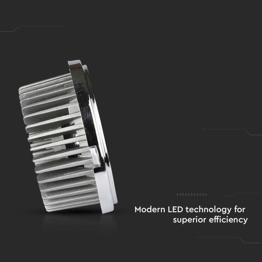 LED Χωνευτό φωτιστικό σποτ LED/20W/230V 4000K 40°/20° διάμετρος 11 cm γυαλιστερό χρώμιο