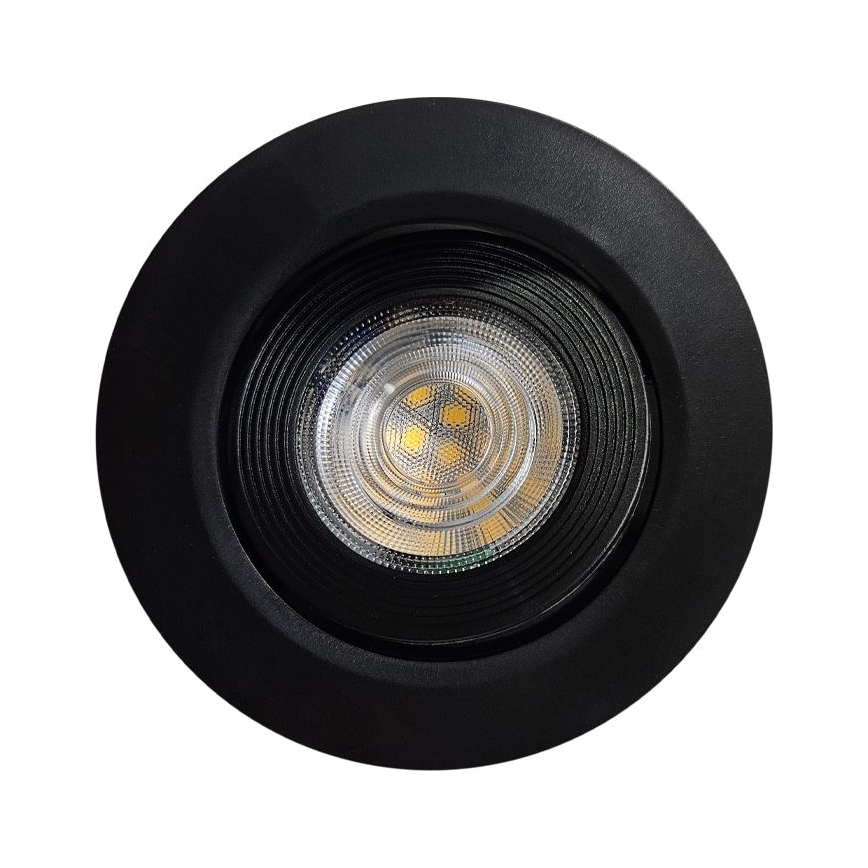 LED Χωνευτό/σταθερό φωτιστικό σποτ 2σε1 LED/5W/230V 4200K διάμετρος 9,3 cm μαύρο