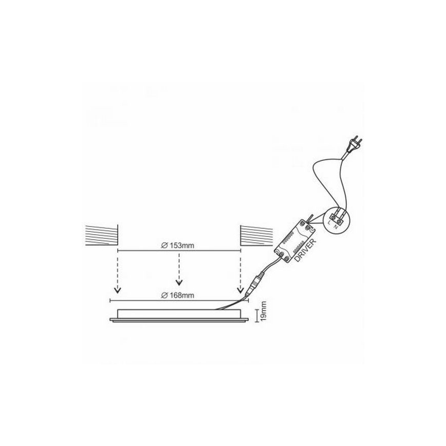 LED Χωνευτό φωτιστικό οροφής LED/12W/230V