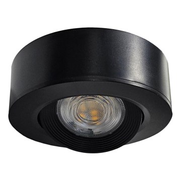LED Χωνευτό/σταθερό φωτιστικό σποτ 2σε1 LED/5W/230V 4200K διάμετρος 9,3 cm μαύρο