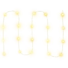LED Χριστουγεννιάτικα λαμπάκια 20xLED/2xAA 2,3m ζεστό λευκό