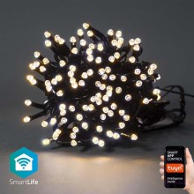 LED Χριστουγεννιάτικα λαμπάκια εξωτερικού χώρου 100xLED/8 λειτουργίες 15m IP65 Wi-Fi Tuya ζεστό λευκό