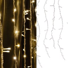 LED Χριστουγεννιάτικα λαμπάκια κουρτίνα ESTELLA 47xLED/8 λειτουργίες 3,5 m θερμό λευκό