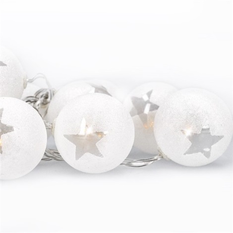 LED  Χριστουγεννιάτικες μπάλες - λαμπάκια 10xLED 1m ζεστό λευκό