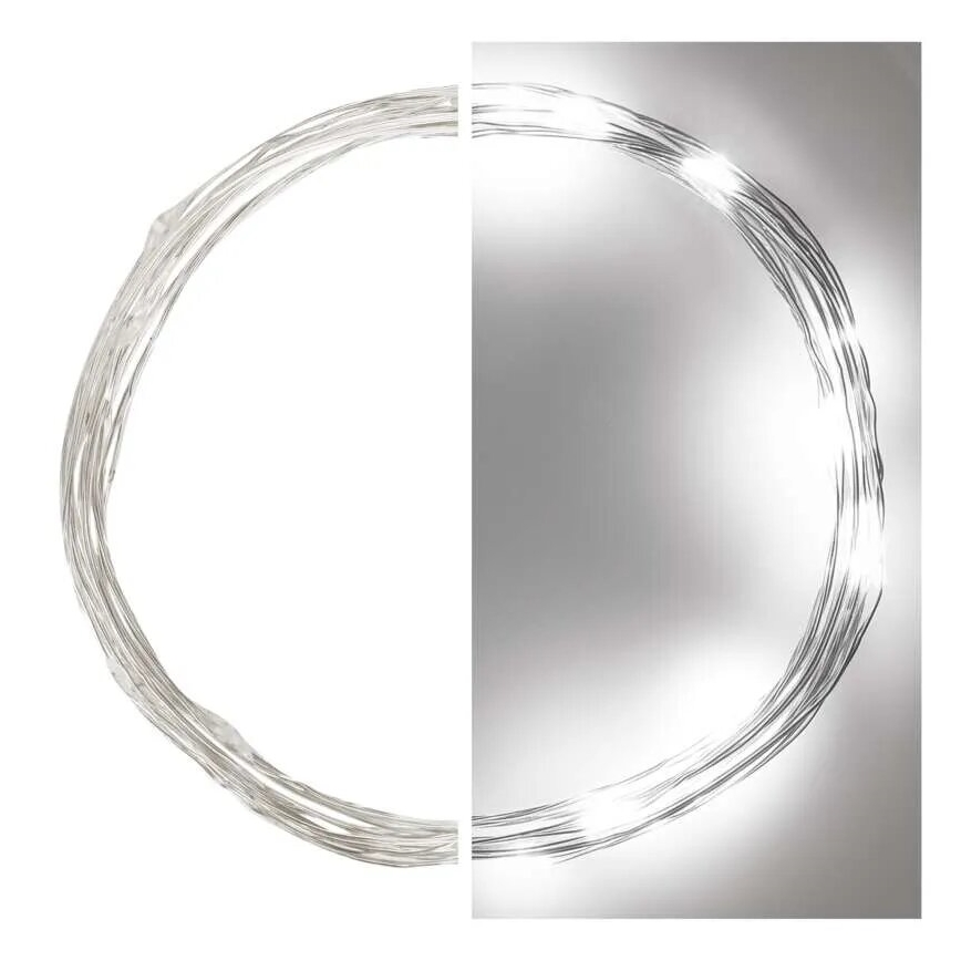 LED Χριστουγεννιάτικο φωτάκι 20xLED/2xAA 2,4μ ψυχρό λευκό