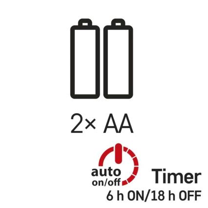 LED Χριστουγεννιάτικο φωτάκι 20xLED/2xAA 2,4μ ψυχρό λευκό