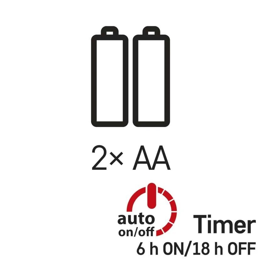 LED Χριστουγεννιάτικο φωτάκι 20xLED/2xAA 2,4μ ψυχρό λευκό