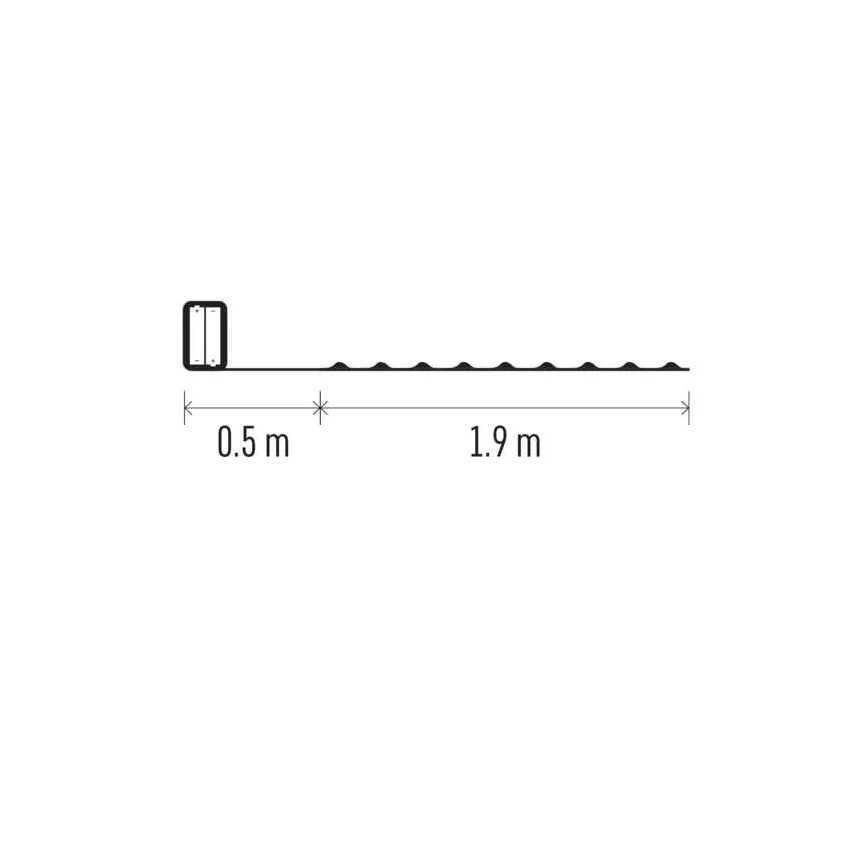 LED Χριστουγεννιάτικο φωτάκι 20xLED/2xAA 2,4μ ψυχρό λευκό