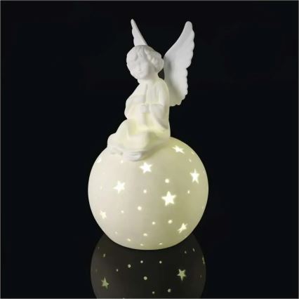 LED Χριστουγεννιάτικη διακόσμηση LED/0,4W/2xAA κεραμικός άγγελος