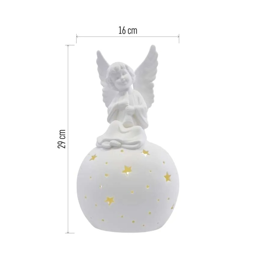 LED Χριστουγεννιάτικη διακόσμηση LED/0,4W/2xAA κεραμικός άγγελος
