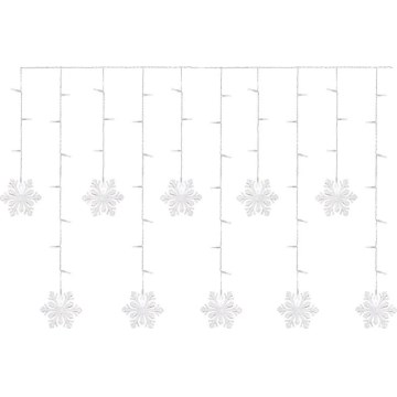 LED Χριστουγεννιάτικη κουρτίνα 60xLED/1,35W 635x50 cm ψυχρό λευκό
