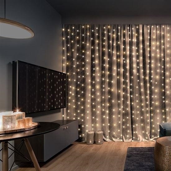 LED Χριστουγεννιάτικη φωτεινή κουρτίνα LED/3xAA