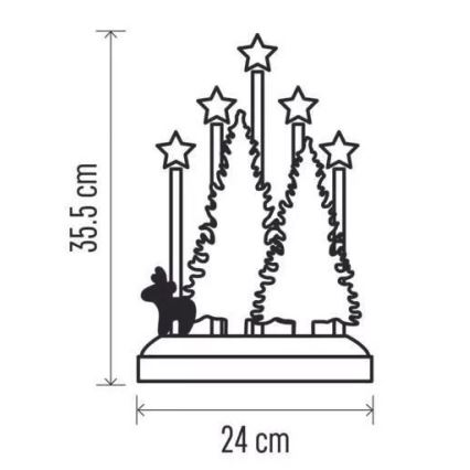 LED Χριστουγεννιάτικο διακοσμητικό LED/2xAA ζεστό λευκό