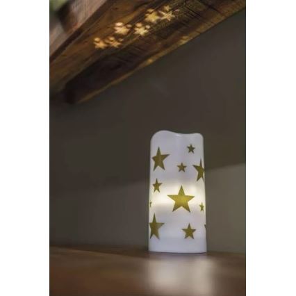 LED Χριστουγεννιάτικο κερί LED/3xAAA αστέρια ζεστό λευκό