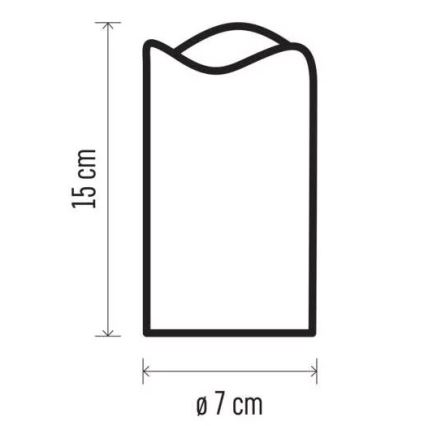 LED Χριστουγεννιάτικο κερί LED/3xAAA αστέρια ζεστό λευκό