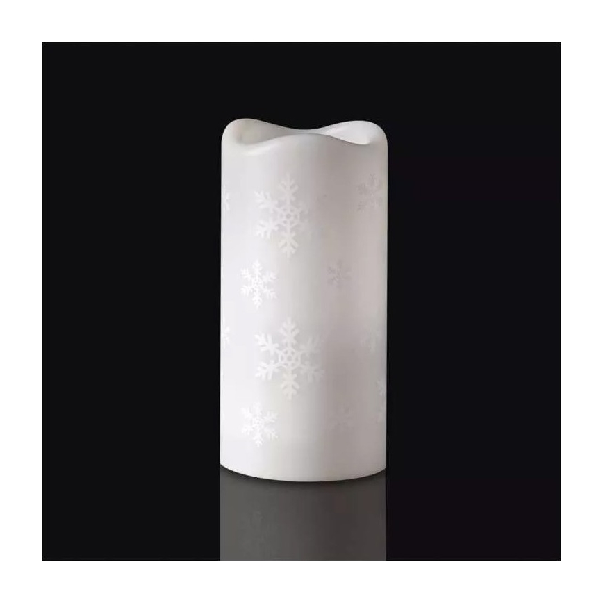 LED Χριστουγεννιάτικο κερί LED/3xAAA νιφάδες χιονιού ψυχρό λευκό
