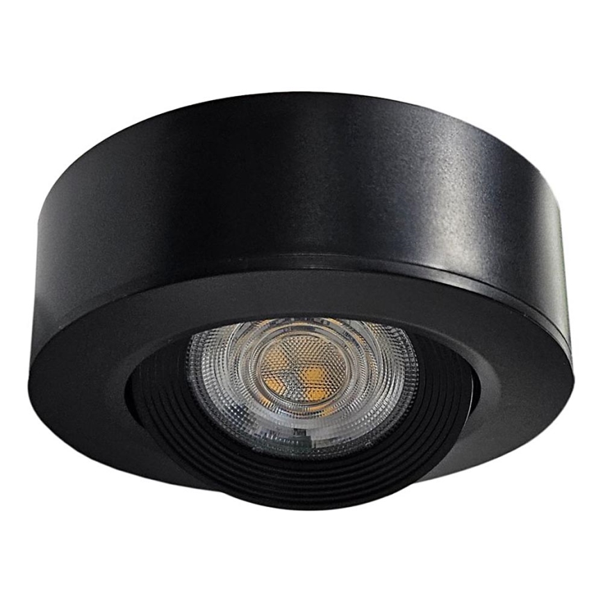 LED Χωνευτό/σταθερό φωτιστικό σποτ 2σε1 LED/5W/230V 4200K διάμετρος 9,3 cm μαύρο